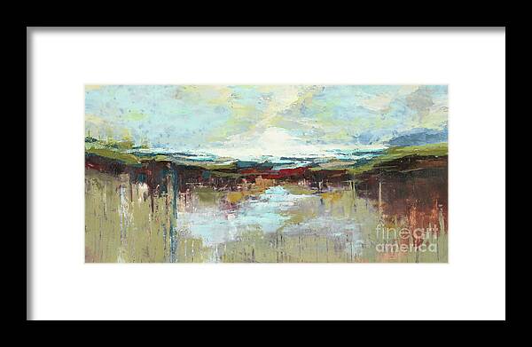Oil Painting Framed Print featuring the painting Daybreak Coastal Wetlands by PJ Kirk