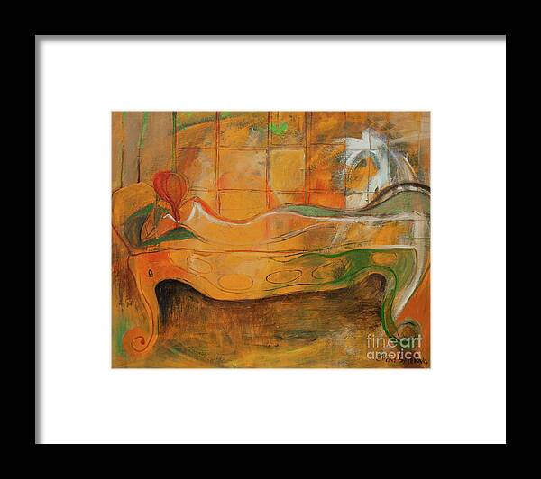 Daydreamer Framed Print featuring the painting Daydreamer by Cherie Salerno