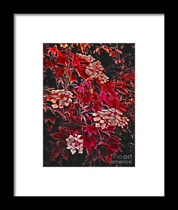 Red Framed Print featuring the digital art Daydreaming In Red by Rachel Hannah