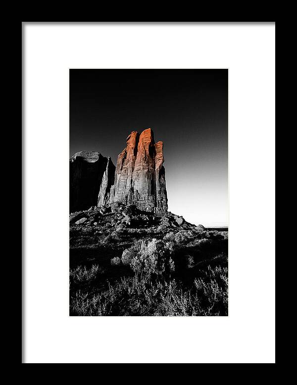 Rocks Framed Print featuring the photograph Day's Last Light by Alexey Stiop