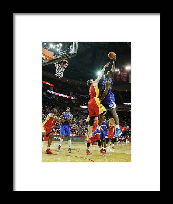 Nba Pro Basketball Framed Print featuring the photograph Deandre Jordan and Omer Asik by Scott Halleran