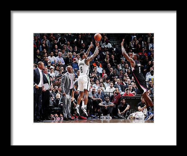 Nba Pro Basketball Framed Print featuring the photograph Deandre Jordan and Sean Kilpatrick by Nathaniel S. Butler