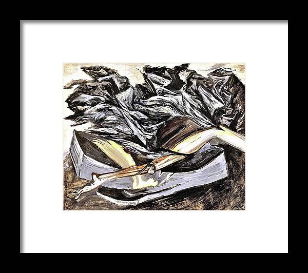 Death And Resurrection Framed Print featuring the painting Death and Resurrection - Digital Remastered Edition by Jose Clemente Orozco