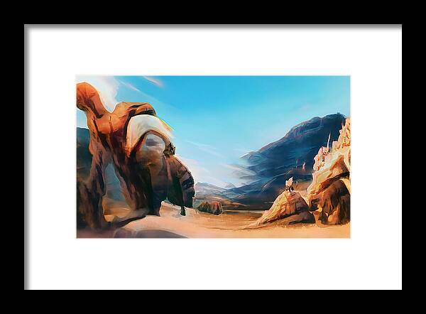 Death Valley Framed Print featuring the digital art Death Valley by Caterina Christakos