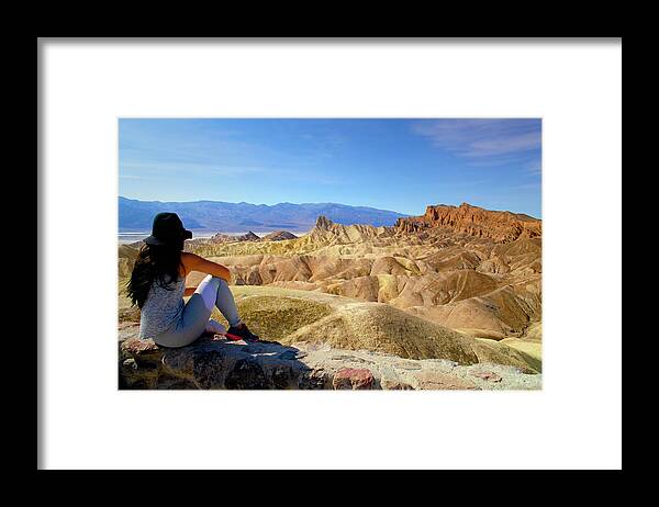 Hiking Framed Print featuring the photograph Death Valley National Park by Karen Cox