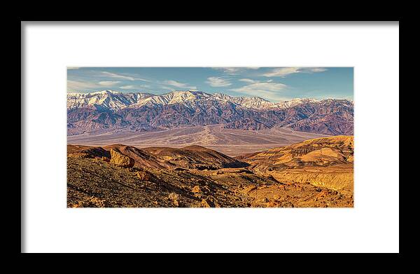 Death Framed Print featuring the photograph Death Valley - Sea Level to Snow Peaks by Kenneth Everett