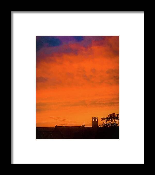 University Of Florida Framed Print featuring the photograph December Sunset Over the University of Florida by Lora J Wilson