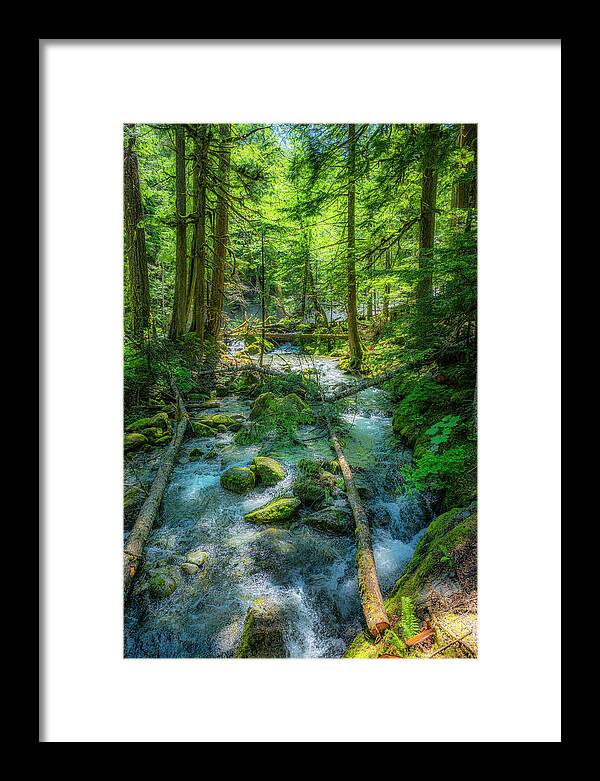 © 2021 Lou Novick All Rights Reversed Framed Print featuring the photograph Deception Creek by Lou Novick