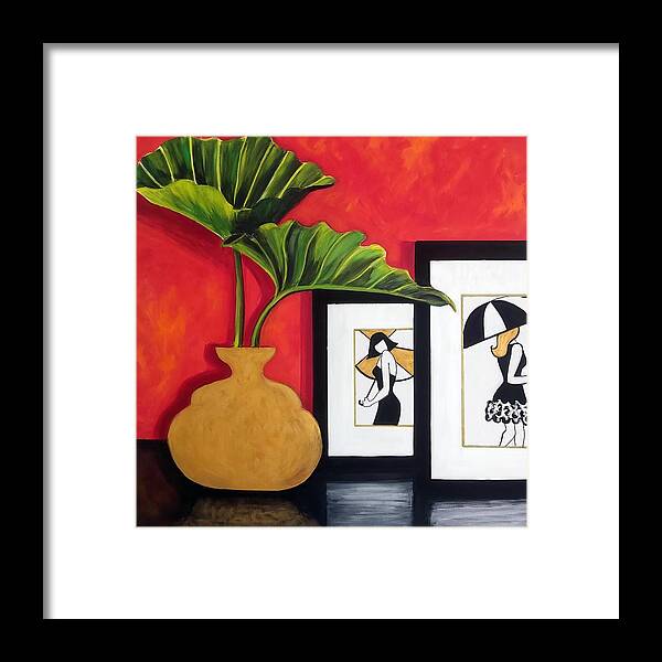 Still Life Framed Print featuring the painting Decor by Rosie Sherman