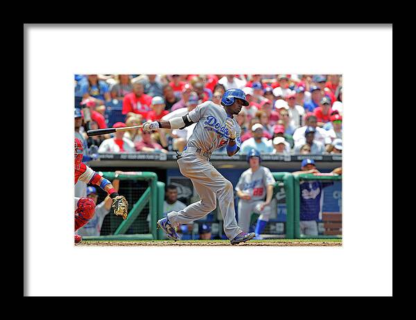 Second Inning Framed Print featuring the photograph Dee Gordon by Hunter Martin