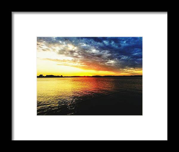 Water Framed Print featuring the photograph Deep beauty fishing by Shalane Poole