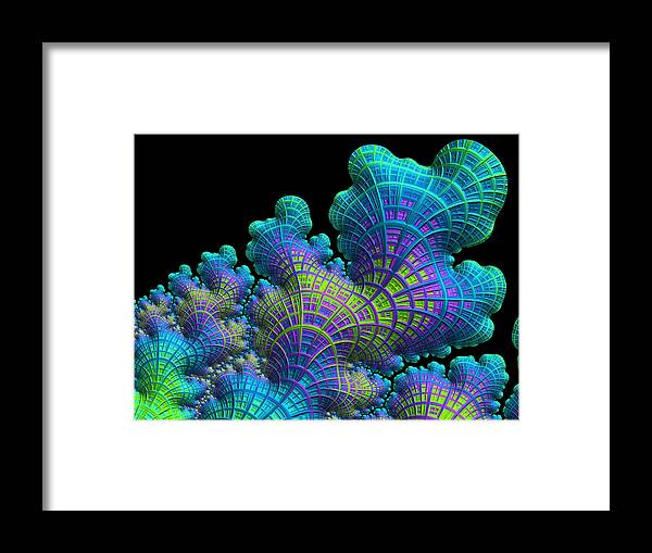 Deep Sea Coral Framed Print featuring the digital art Deep Sea Coral by Susan Maxwell Schmidt