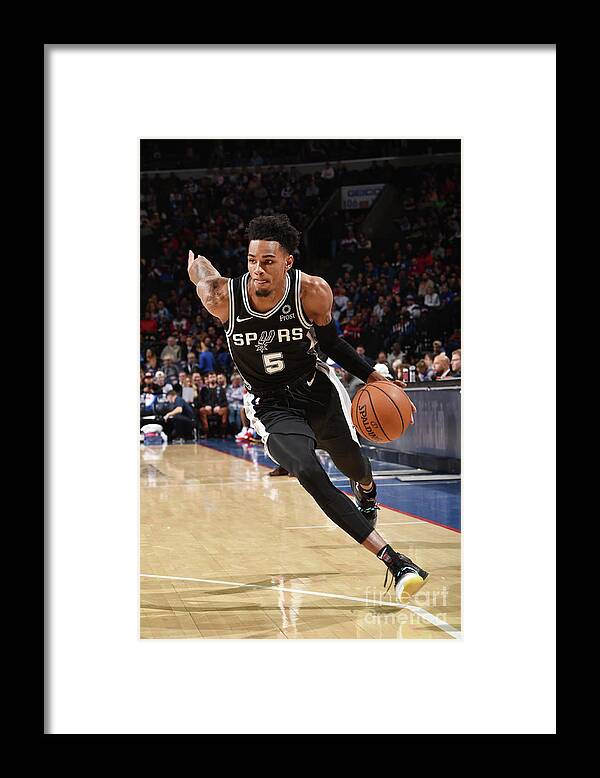 Nba Pro Basketball Framed Print featuring the photograph Dejounte Murray by David Dow