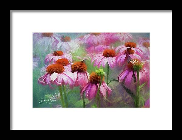 Coneflowers Framed Print featuring the photograph Delightful Coneflowers by Diane Schuster