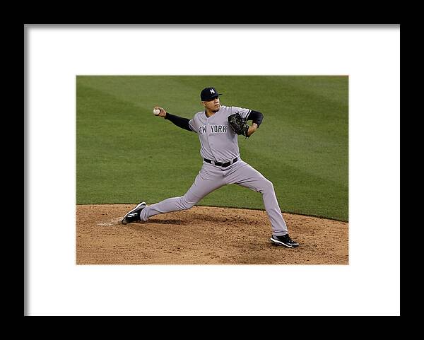 American League Baseball Framed Print featuring the photograph Dellin Betances by Ed Zurga