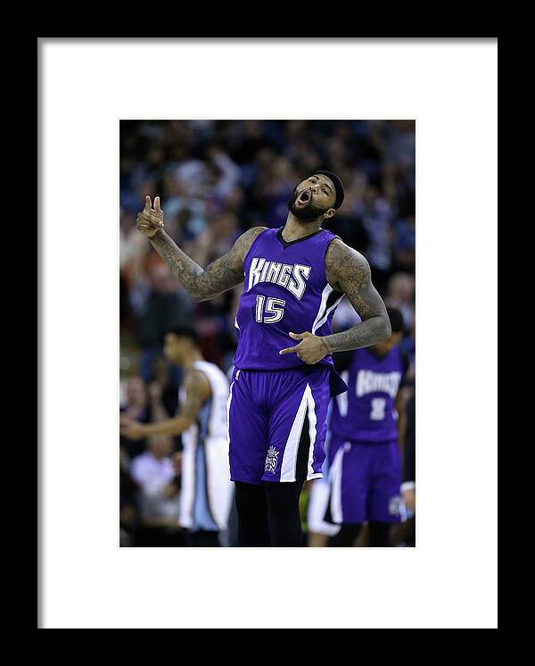 Nba Pro Basketball Framed Print featuring the photograph Demarcus Cousins by Ezra Shaw