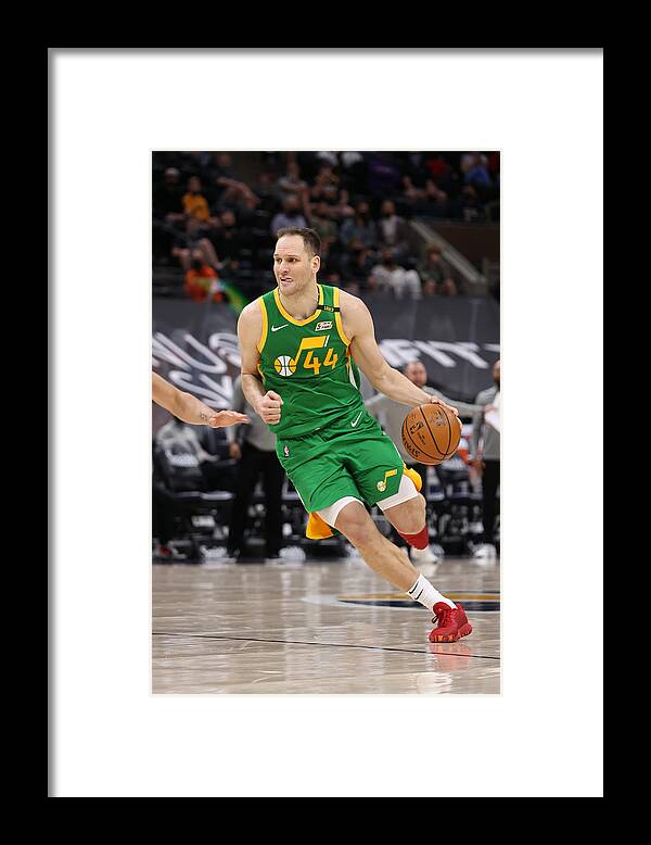 Bojan Bogdanovic Framed Print featuring the photograph Denver Nuggets v Utah Jazz by Melissa Majchrzak