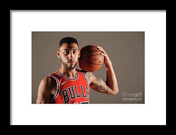 Media Day Framed Print featuring the photograph Denzel Valentine by Randy Belice