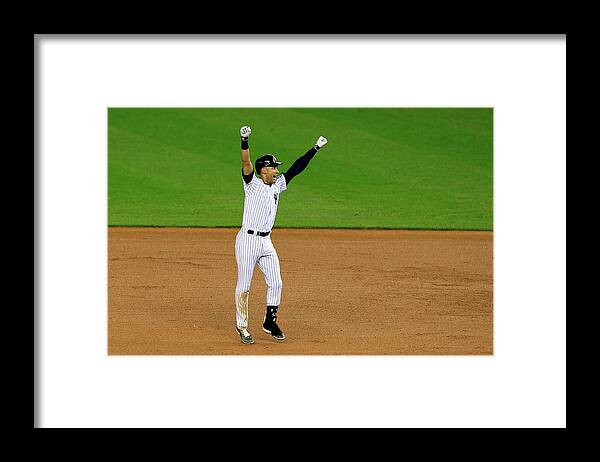 Ninth Inning Framed Print featuring the photograph Derek Jeter by Alex Trautwig