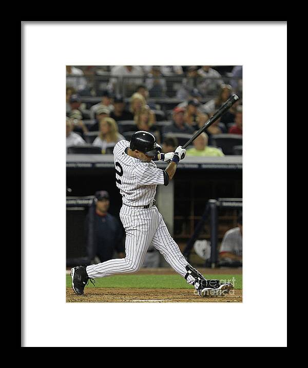 People Framed Print featuring the photograph Derek Jeter and Babe Ruth by Al Bello