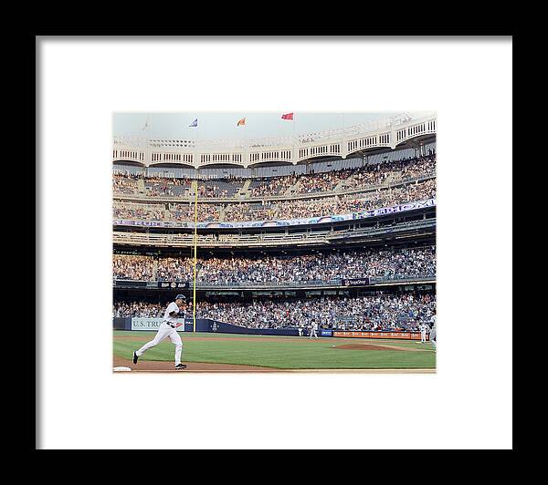 People Framed Print featuring the photograph Derek Jeter and Curtis Granderson by Elsa