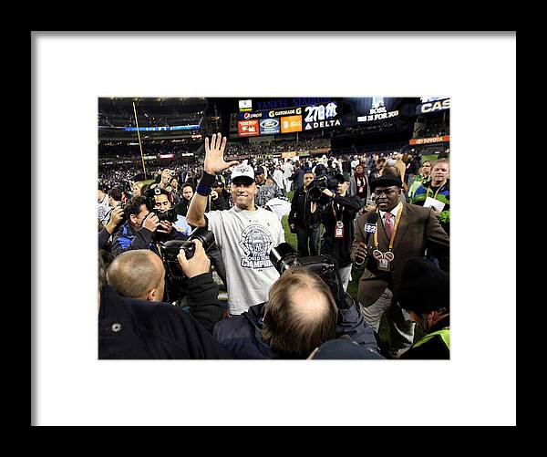 People Framed Print featuring the photograph Derek Jeter by Jed Jacobsohn