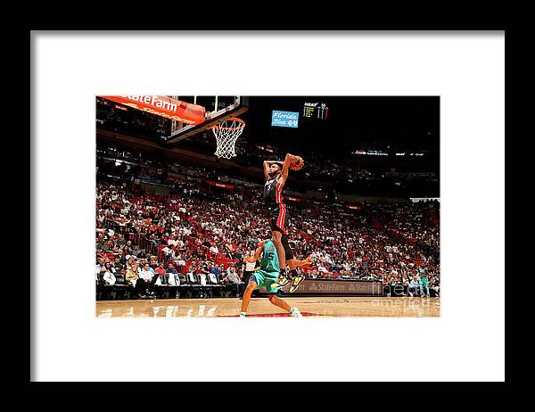 Nba Pro Basketball Framed Print featuring the photograph Derrick Jones by Issac Baldizon