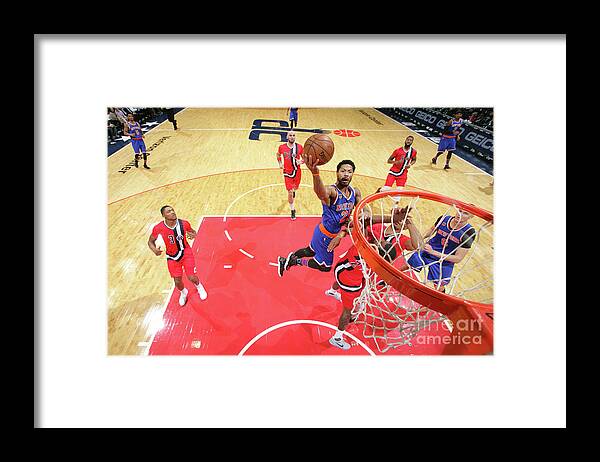 Nba Pro Basketball Framed Print featuring the photograph Derrick Rose by Ned Dishman