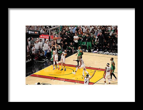 Playoffs Framed Print featuring the photograph Derrick White by Eric Espada