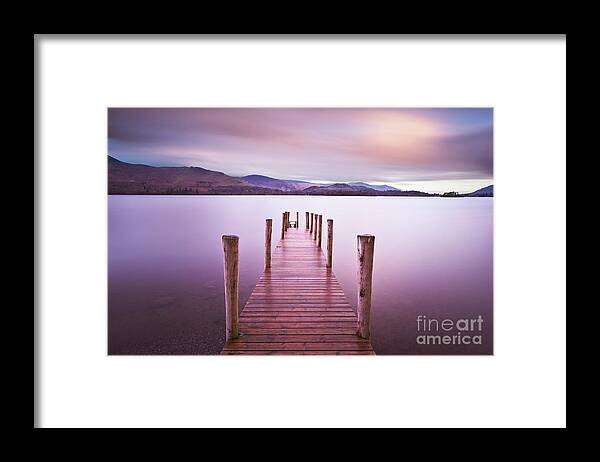Derwent Water Framed Print featuring the photograph Derwent water jetty, Lake District, England by Neale And Judith Clark