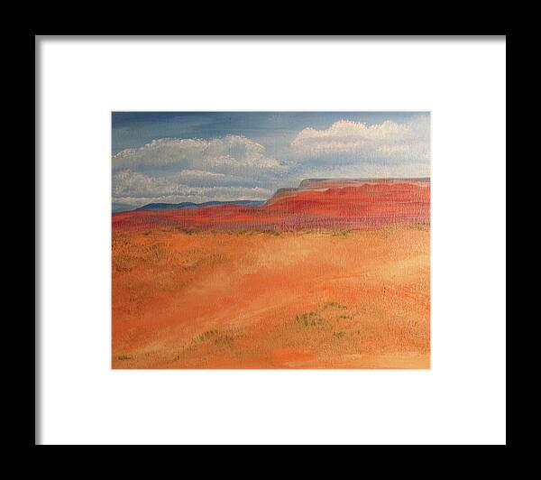 Desert Framed Print featuring the painting Desert Afternoon by Lorraine Centrella