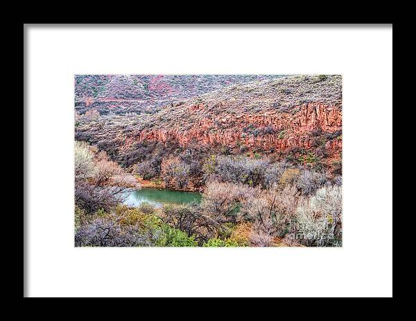 Desert Framed Print featuring the photograph Desert Canyon River by Pamela Dunn-Parrish
