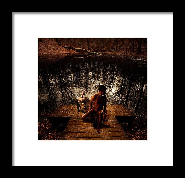 Nude Framed Print featuring the photograph Desi Searches for What Was Brought by Mark Gomez
