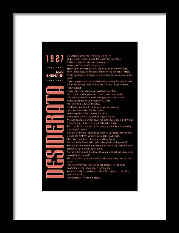 Desiderata Poster Max Ehrmann - Typographic Print - Literary Poster 14 Print by Grafiikka - Pixels