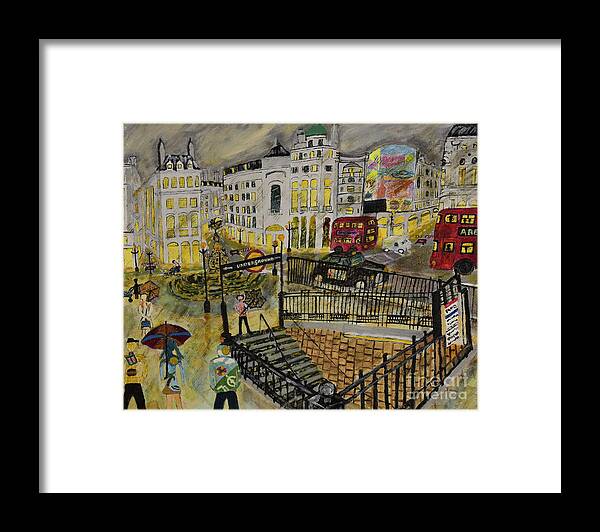 Contemporary Framed Print featuring the painting Desires in a Piccadilly by David Westwood