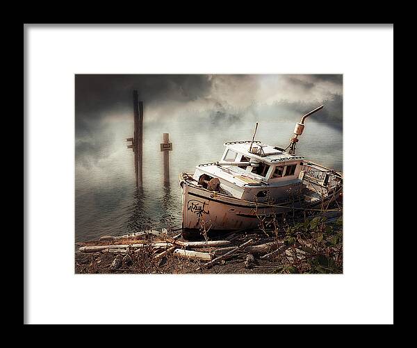 Boat Framed Print featuring the photograph Forgotten by Micki Findlay