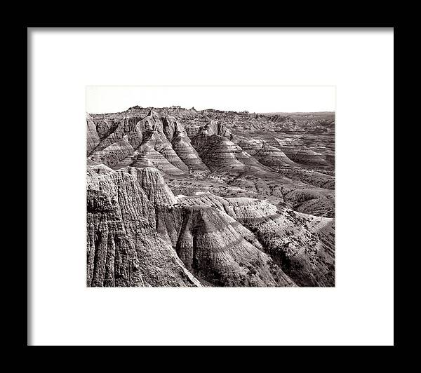 Landscape Framed Print featuring the photograph Detail, Badlands National Park by Jeff White