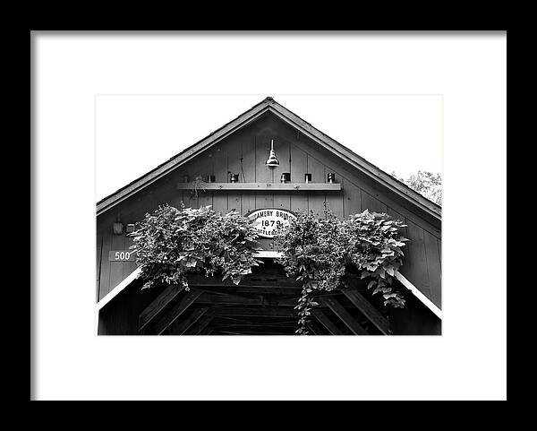 Brattleboro Framed Print featuring the photograph Detail in Monochrome of The Creamery Covered Bridge in Brattleboro, Vermont by Brendan Reals
