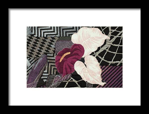 Black Framed Print featuring the mixed media Detail Not Everything is Black and White by Vivian Aumond