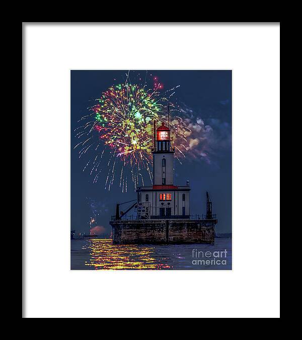 Lighthouse Framed Print featuring the photograph Detour Reef Lighthouse -5853 by Norris Seward