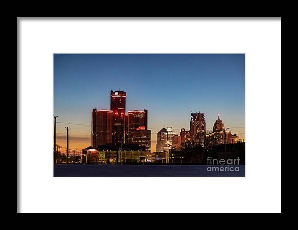 Detroit Framed Print featuring the photograph Detroit Skyline by Jim West