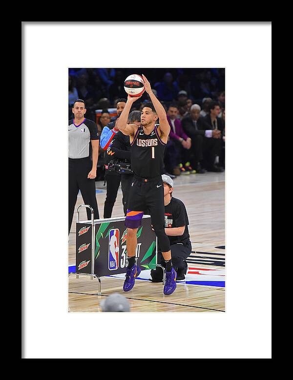 Nba Pro Basketball Framed Print featuring the photograph Devin Booker by Bill Baptist