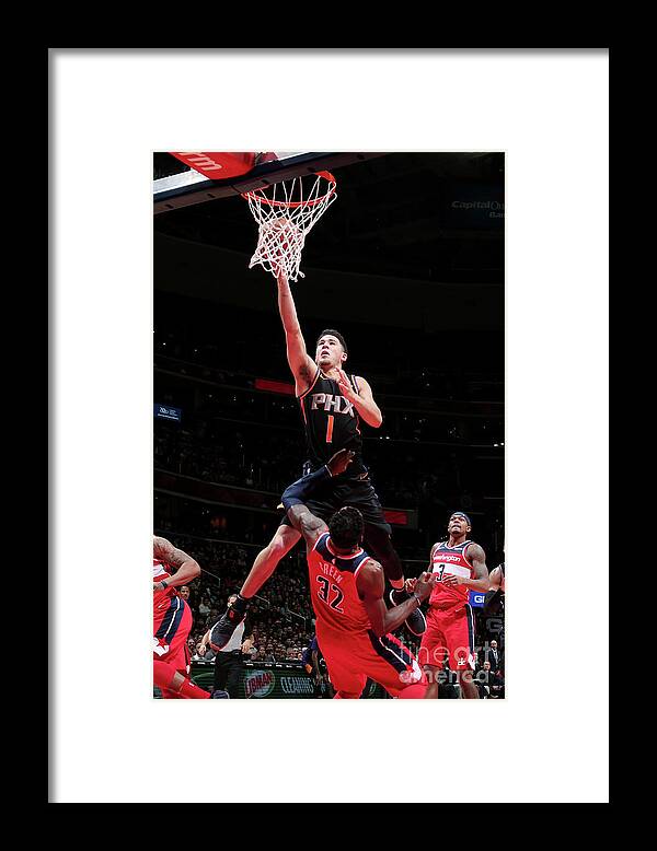 Nba Pro Basketball Framed Print featuring the photograph Devin Booker by Ned Dishman
