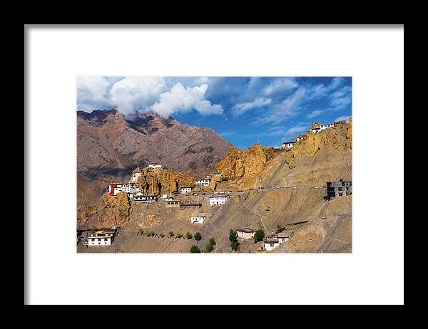 Buddhism Framed Print featuring the photograph Dhankar Gompa is a village,Himachal Pradesh by Amit Rane
