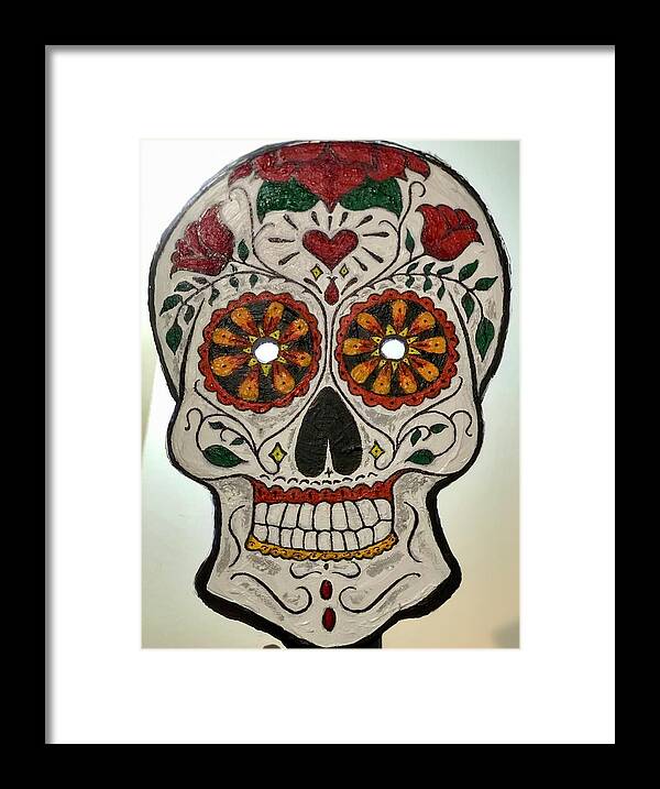 Dia De Los Muertos Framed Print featuring the painting Dia de Los Mirrortos by Bethany Beeler