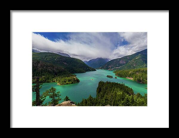 Mountains Framed Print featuring the photograph Diablo Lake by Gary Skiff
