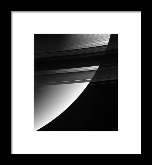 Saturn Framed Print featuring the photograph Diagnostic Darkness by Mango Art