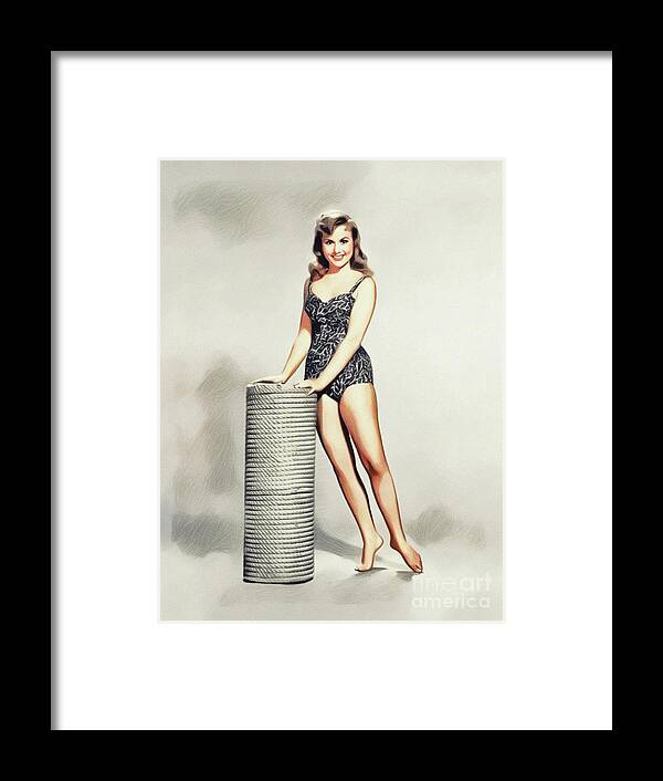 Diane Framed Print featuring the painting Diane Jergens, Vintage Actress by Esoterica Art Agency
