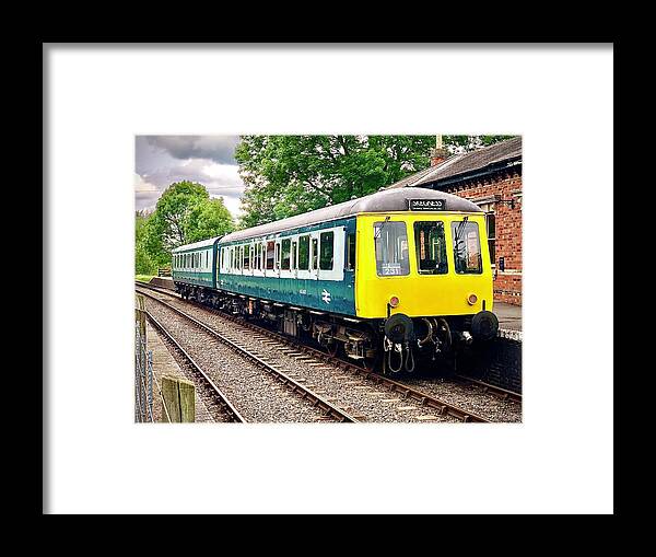Br Framed Print featuring the photograph British Rail Class 116 and Class 122 DMU Set by Gordon James