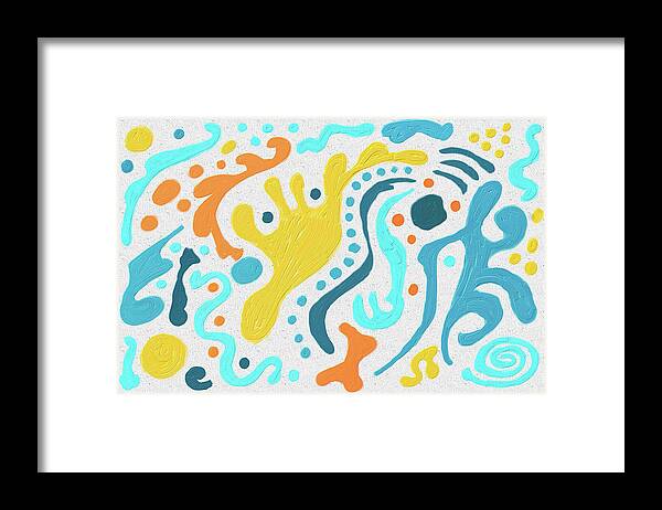 Abstract Framed Print featuring the painting Diffusion by Christina Wedberg
